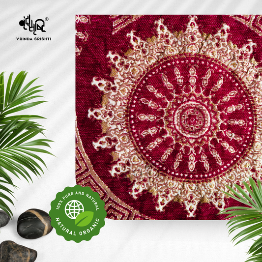 Konark Wheel Cotton Pooja Rugs