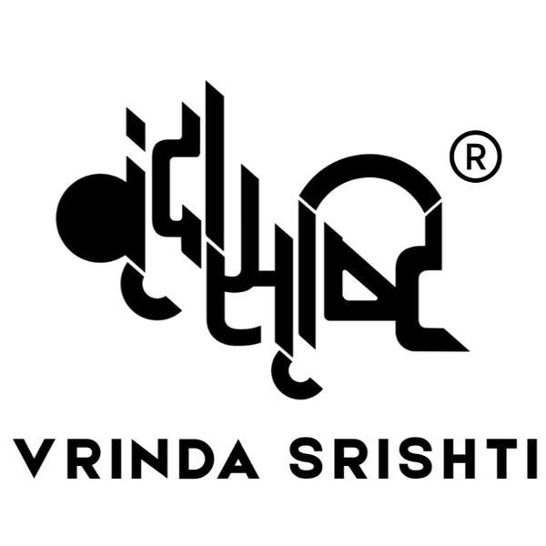 Black logo of Vrinda Srishti on a white background